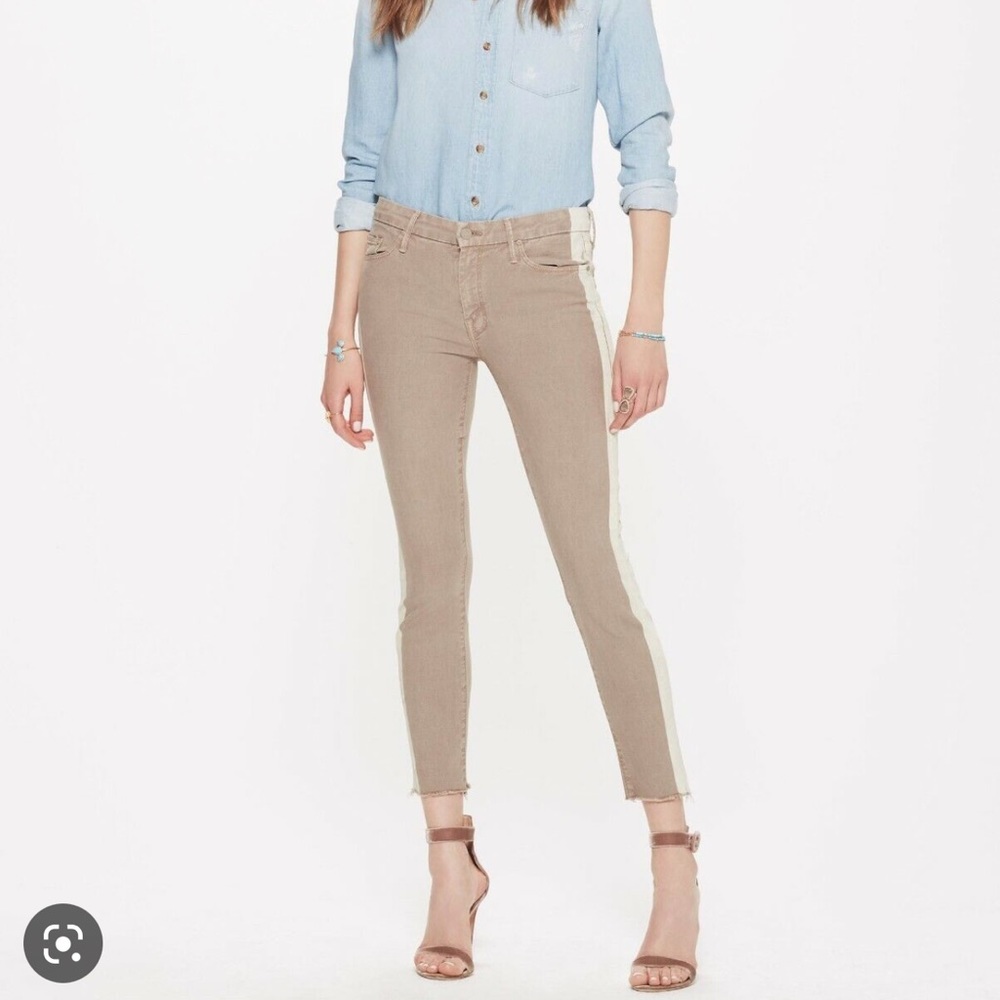 MOTHER Denim The Looker Ankle Fray